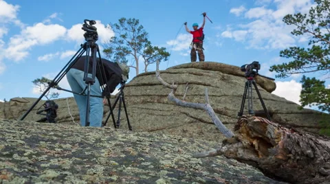 The shooting area in the mountains Video stock 43203551