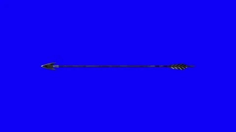 Shooting Arrow on a Blue Screen Stock Footage 71060366