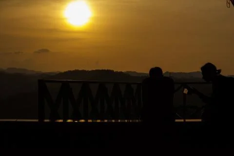 Shooting back light. Stock Photos