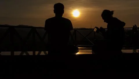 Shooting back light. Stock Photos