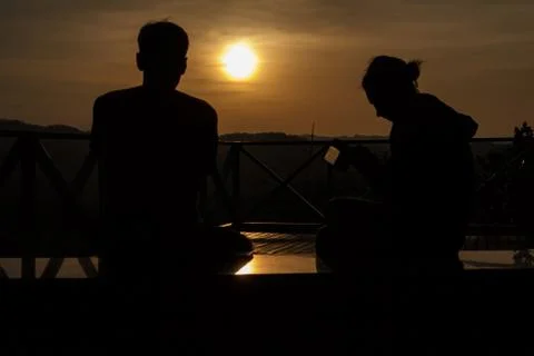 Shooting back light. Stock Photos