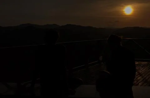 Shooting back light. Stock Photos