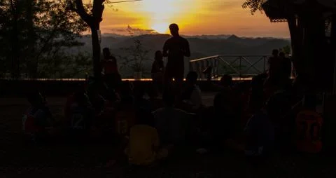 Shooting back light. Stock Photos