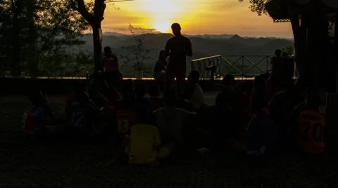 Shooting back light. Stock Photos