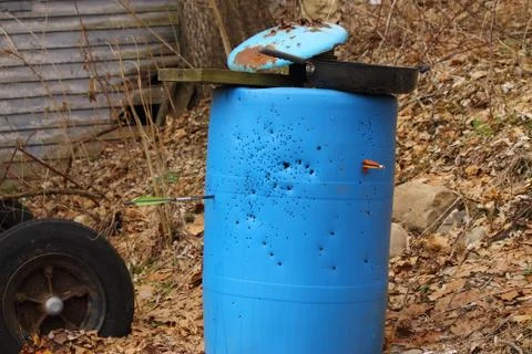 Shooting Barrel for target practice. Stock Photos