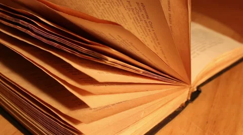 Shooting a book Stock Footage 46058856