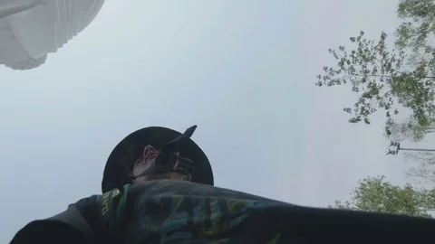 Shooting from the bottom man Stock Footage 73520629