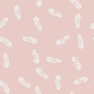 Shooting brake car line vector seamless pattern Stockillustratie
