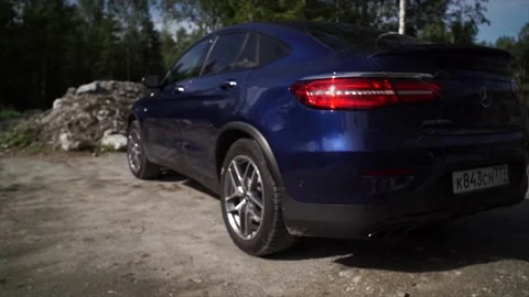 Shooting a car at close range. Stock Footage 150108539