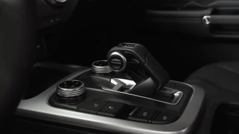 Shooting a car interior in a dark studio, no one around, camera moving slowly Stock Footage 280224244