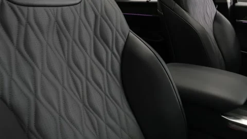 Shooting a car interior in a dark studio, no one around, camera moving slowly Stock Footage 280224352