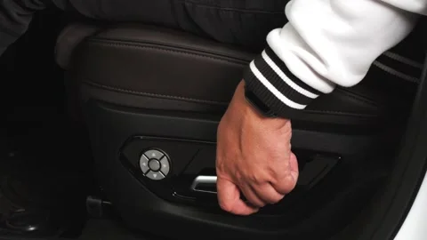 Shooting a car interior in a dark studio, no one around, camera moving slowly Stock Footage 280224405