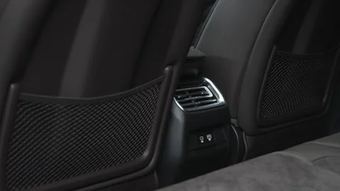 Shooting a car interior in a dark studio, no one around, camera moving slowly Stock Footage 280224523