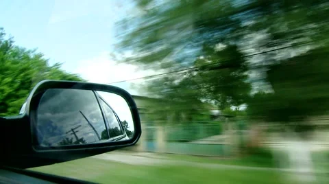 Shooting from the car of a mirror Stock Footage 43051918
