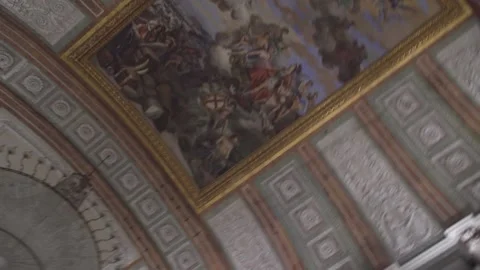 Shooting of the ceiling of a historic building Video stock 206746200