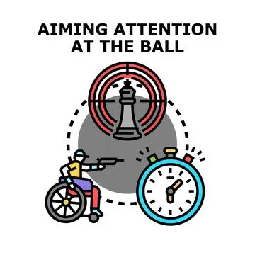 Shooting at chess king target with stopwatch concept Stock Illustration