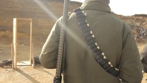 Shooting competition outdoors 库存影片 87117271