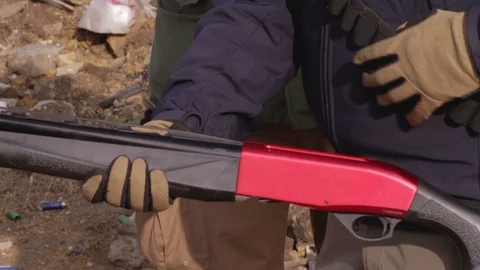 Shooting competition outdoors Stock Footage 87117662