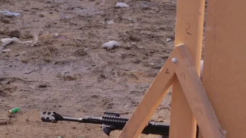 Shooting competition outdoors Stock Footage 87117845