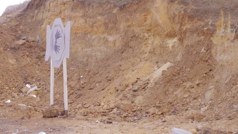 Shooting competition outdoors Stock Footage 87118058