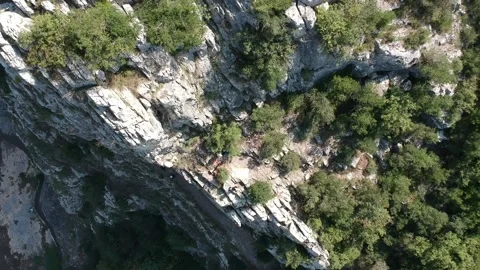 Shooting up with drone in the canyon Video stock 150156420