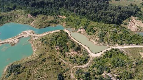 Shooting from a drone Foto stock