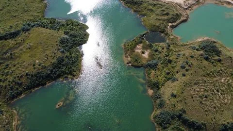 Shooting from a drone Foto stock
