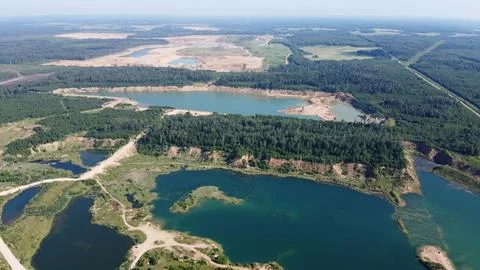 Shooting from a drone Foto stock