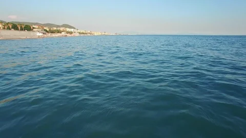 The shooting from the drone in the sea. Stock Footage 114136675