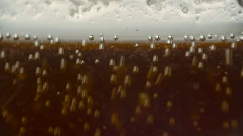 Shooting of fermentation process with bubbles and foam Stock Footage 134136483