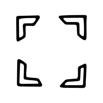 Shooting frame line vector doodle simple icon Stock-Illustration