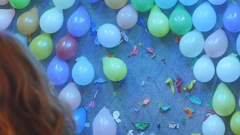 Shooting gallery with balloons Stock Footage 88288498