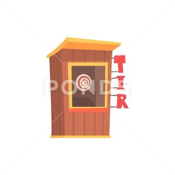 Shooting gallery booth, tir cartoon vector Illustration Stock Illustration