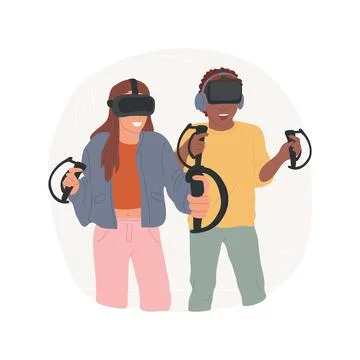 Shooting game isolated cartoon vector illustration. Ilustración de archivo