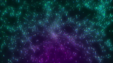 Shooting with  glowing colored, different shape, fast moving particles Vidéo 44877262