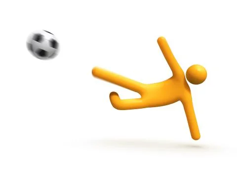 Shooting at goal Stock Illustration