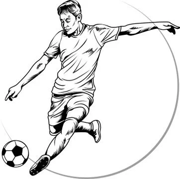 Shooting goal Stock Illustration