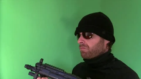 Shooting the Guard Stock Footage 8978092