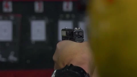 Shooting From A Gun, Close Up 스톡 동영상 170243331