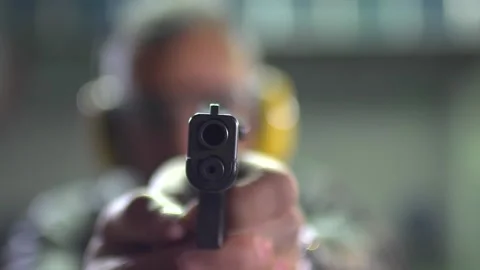 Shooting From A Gun, Close Up 스톡 동영상 170243703