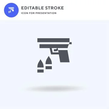 Shooting icon vector, filled flat sign, solid pictogram isolated on white, logo イラスト素材