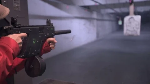 Shooting indoor Kriss Vector 1 Stock Footage 85127786