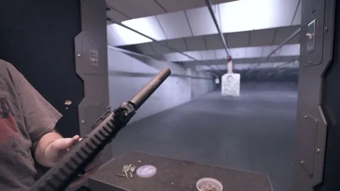 Shooting indoor Kriss Vector 2 Stock Footage 85127980