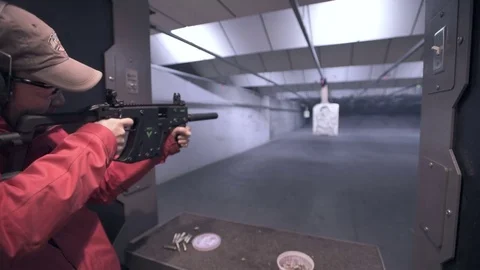 Shooting indoor Kriss Vector 3 Stock Footage 85128141