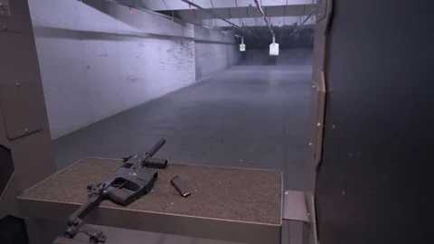Shooting indoor Kriss Vector 4 Stock Footage 85128593