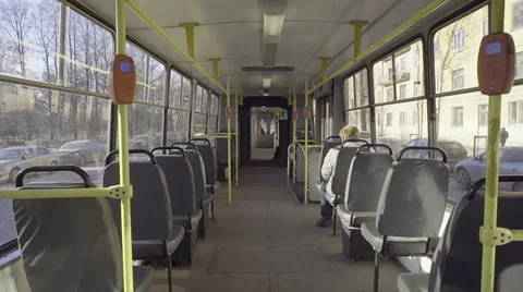 Shooting inside a moving tram Stock Footage 62774928