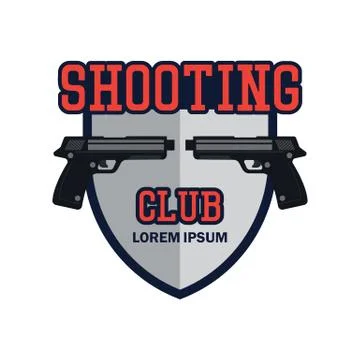 Shooting logo with text space for your slogan / tag line, vector illustration Stock Illustration