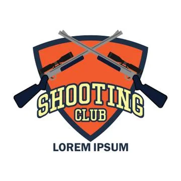 Shooting logo with text space for your slogan / tag line, vector illustration Stock Illustration