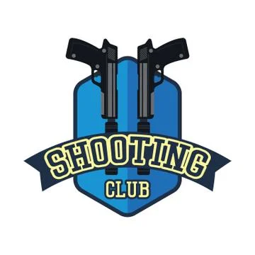 Shooting logo with text space for your slogan / tag line, vector illustration Stock Illustration