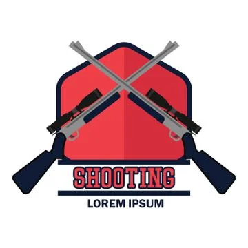 Shooting logo with text space for your slogan / tag line, vector illustration Stock Illustration